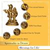 100% Pure Brass Radha Krishna Murti (Size: 12.8 Cm) | Radha Krishna Statue | Radha Krishna Idol for Gift |