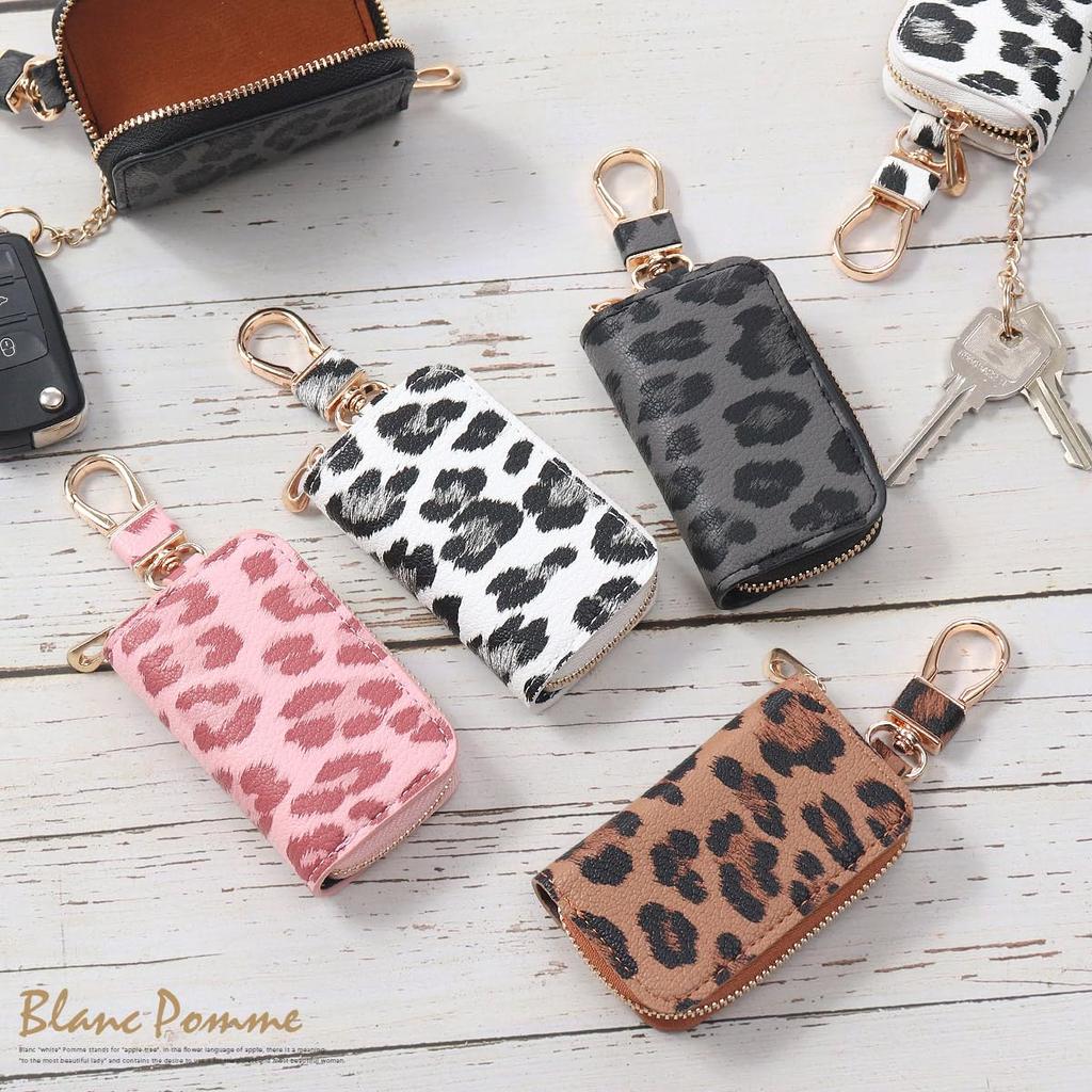 Key Leopard Pink [Blanc Pomme] Case, Print, Women's, Compact, Stylish, Cute, bp-2022