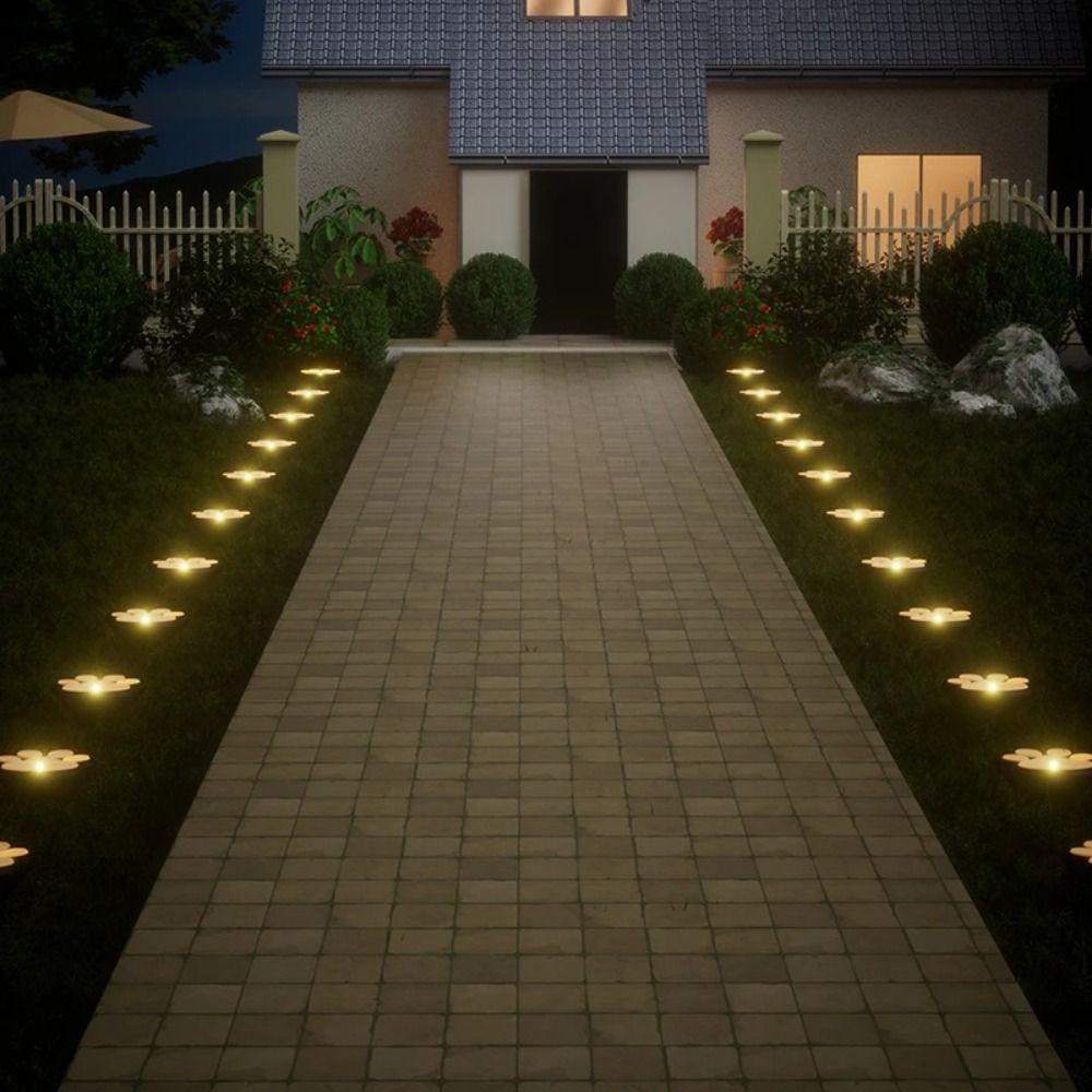 4Pcs Solar Powered Dog Cat Animal Paw Print Light Energy Saving Path Lawn Lamp  Summer Camping