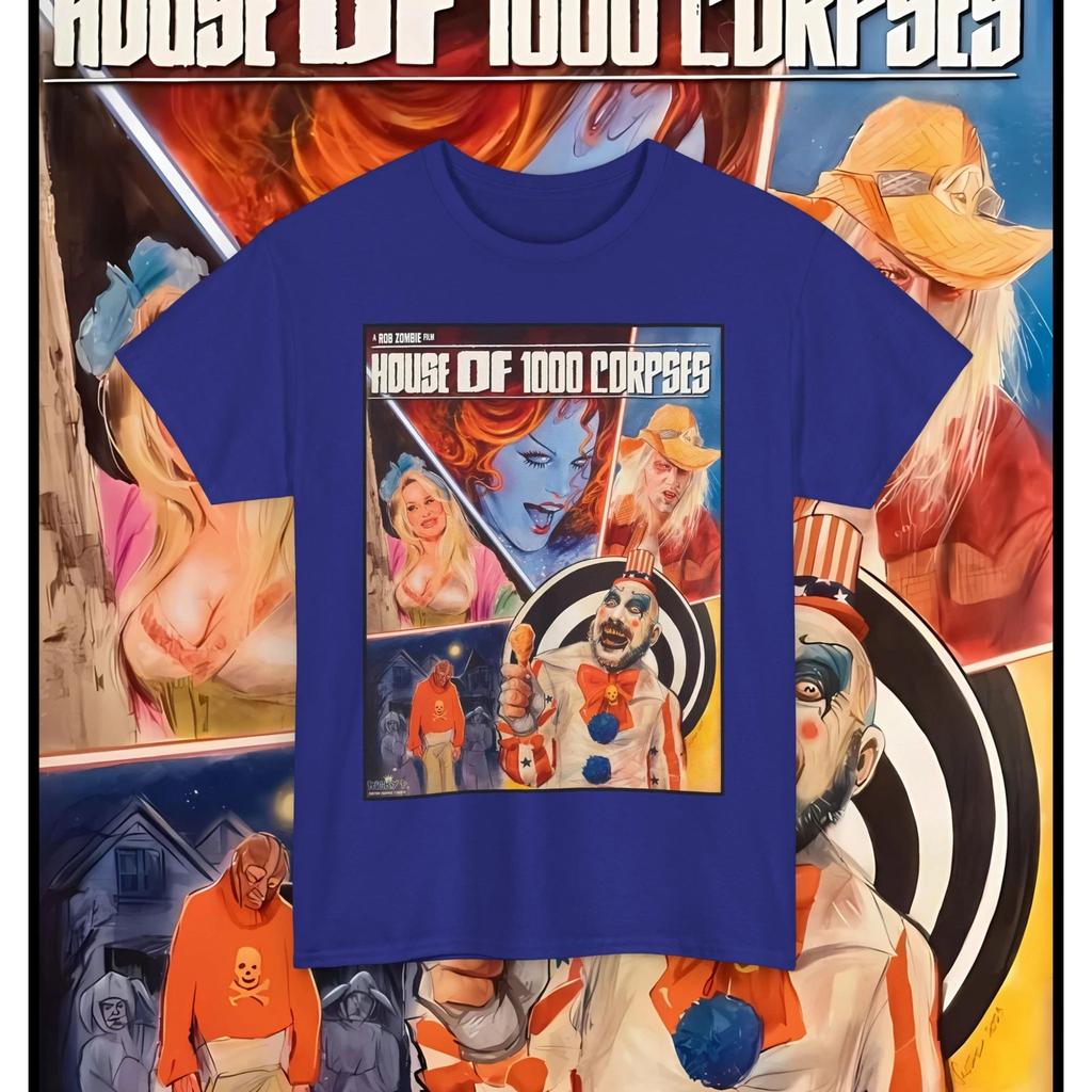 House of 1000 Corpses Rob Zombie Horror Movie Unisex Heavy Cotton Tee