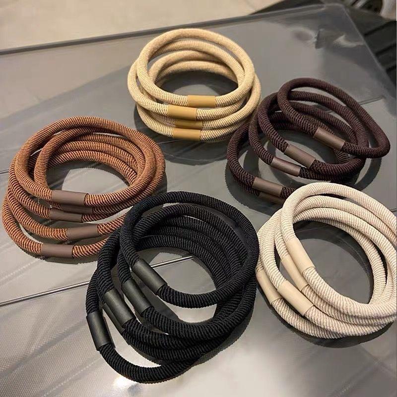 10 ks/sada Gumičky do vlasů Základní Jednobarevné Silné Vysoce Elastické Elastické Gumičky do vlasů Držák na culík Gumička Dámské Vlasové doplňky