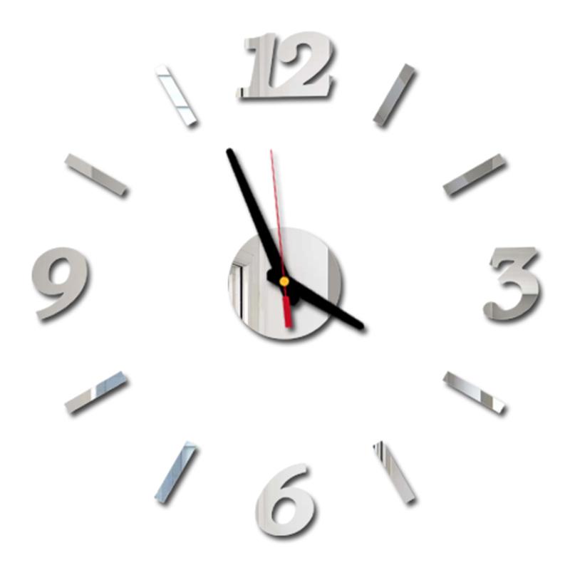 Wanduhr Rahmenlos Digitale Wanduhren DIY Acryl Wandaufkleber Quarz Leise Uhr für Zuhause Büro Wanddeko Horloge Murale