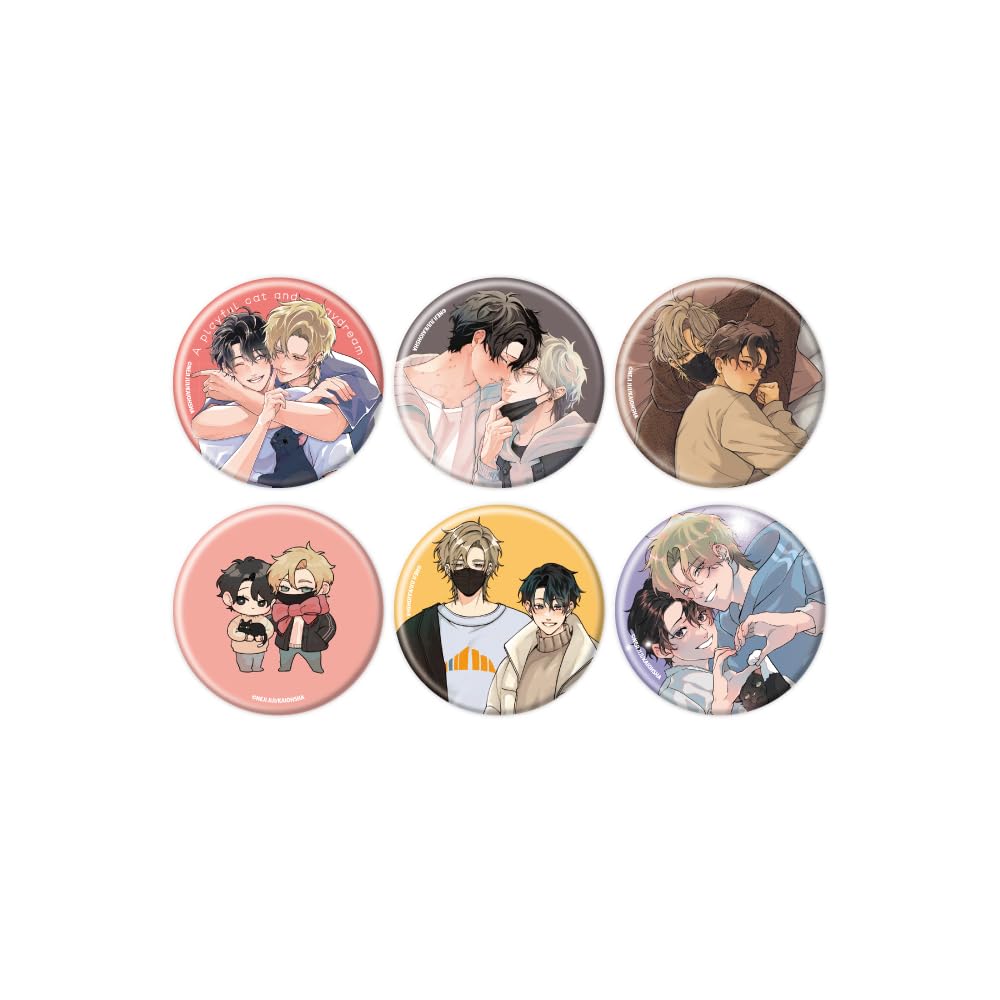 Sweet Bite and Daydream 01 Original Can Badge Complete Set [Official & Illustration] (6-Piece Box)