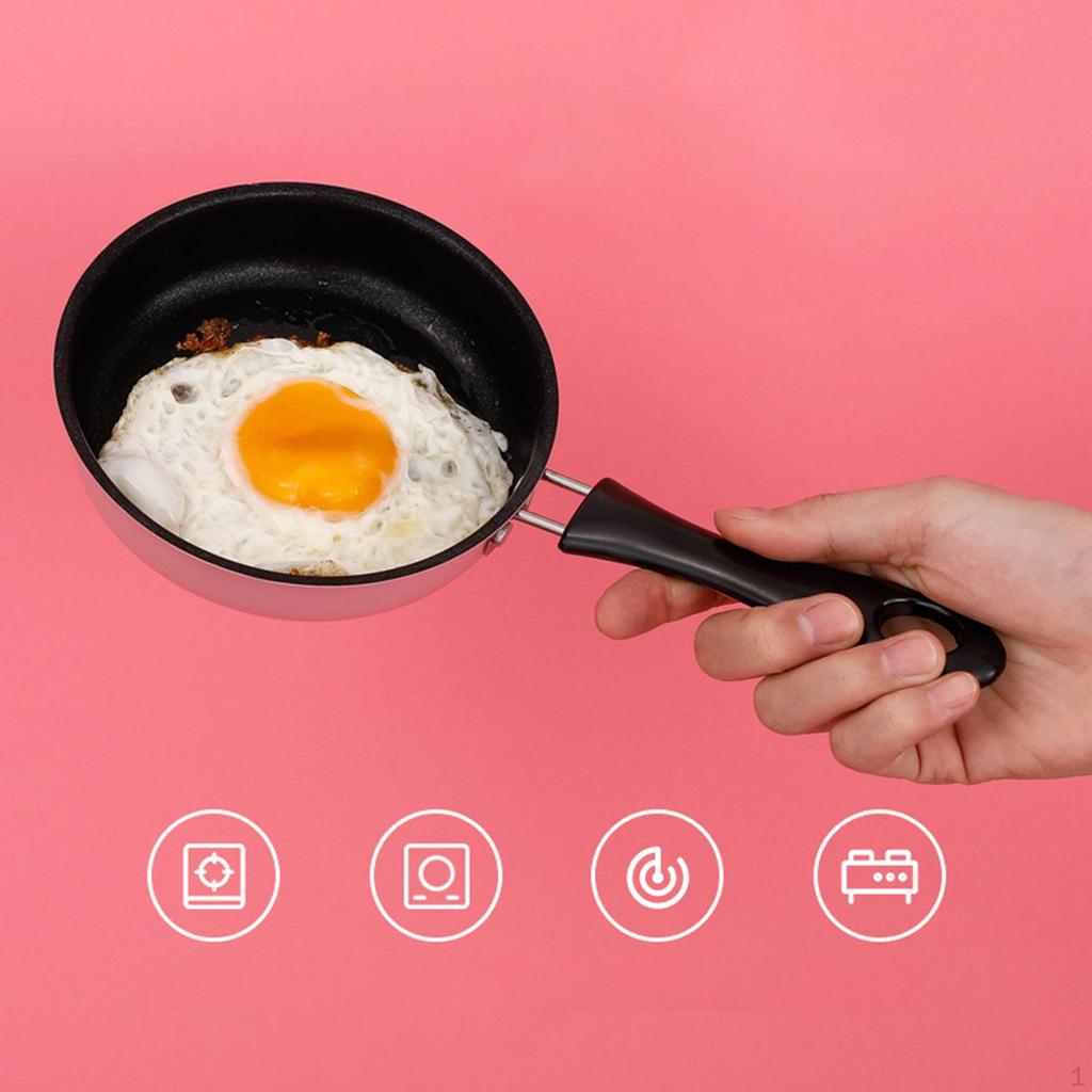 Omelet Pans with Long Round Skillet Non Smoke Fry Induction Cooker