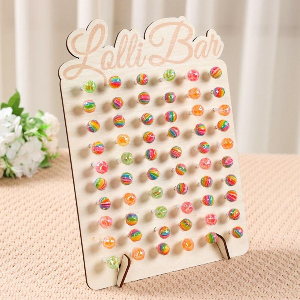 Arched Design Lollipop Stand Wood Lollipop Holder Charming Lolli Display Rack  Party Supplies