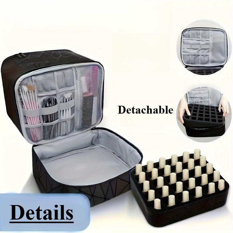 Large-capacity cosmetic bag PVC portable female bag nail polish storage bag