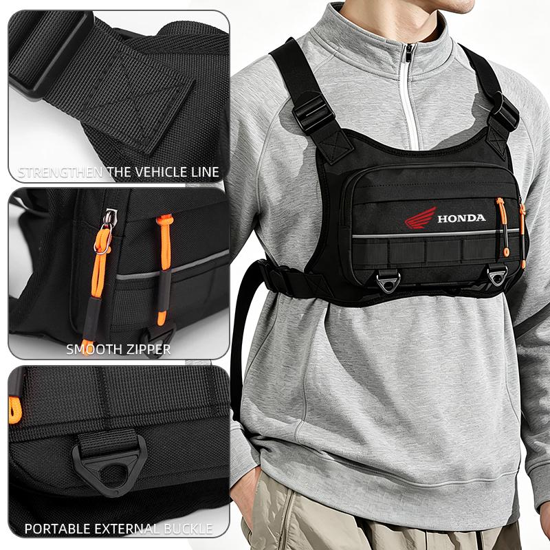 For Honda CB CB400 CB650F CBF Africa Twin CRF1100L CRF 1100 Tactical Pouch Camping Backpack Chest Pack Vest bag LR0