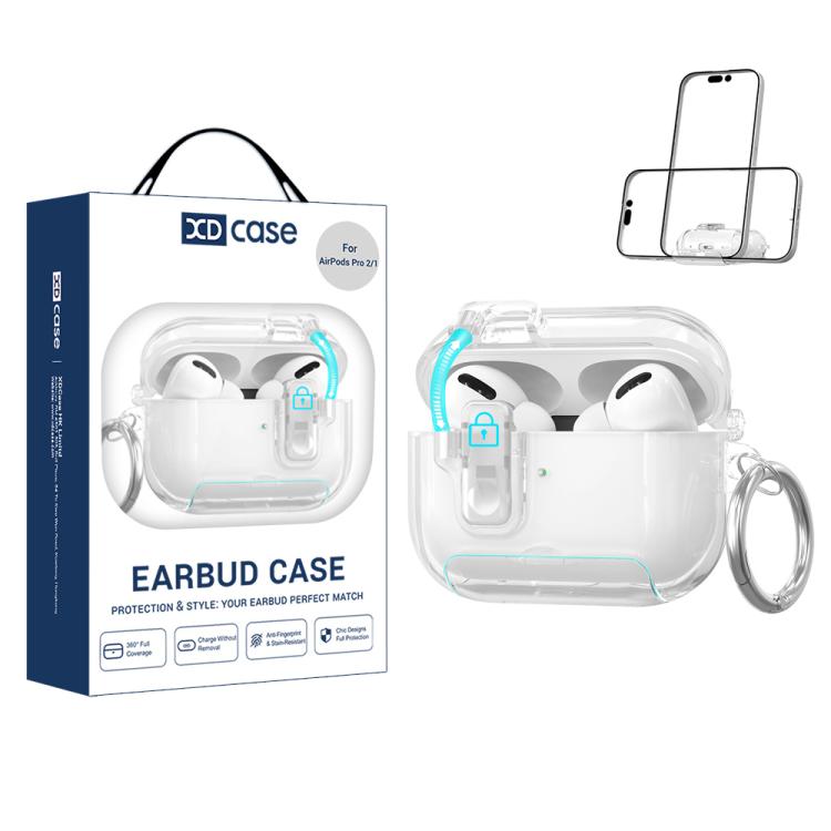 

For AirPods Pro 2 XDcase Clear TPU Auto Pop-Up Earbud Case with Holder For AirPods Pro 2