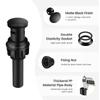 Bathroom Sink Drain Stopper with Overflow Fit Lavatory Vanity Sink Pop Up Drain Assembly By RUITHOE