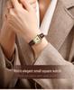 SK Women's Waterproof Quartz Leather Strap Watch - Retro Square Design for Students and Parties