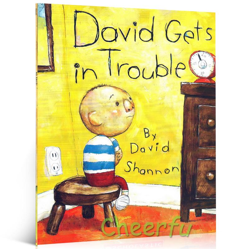 David Shannon, No David, David Gets In Trouble, David Goes To School Cognitive English Picture Books for Kids Children Story