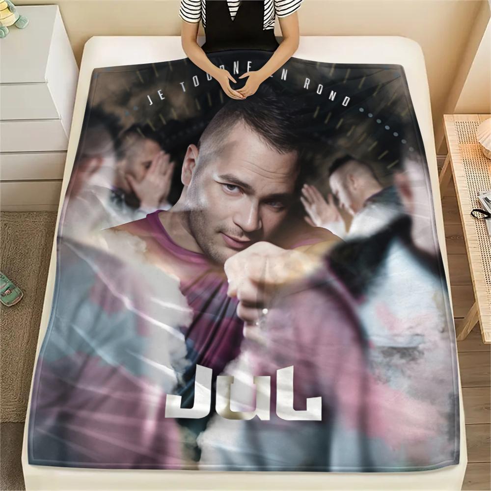 1PC JuL C'est Pas Des Lol Print Flannel Blanket, High Quality All Seasons, Home Decor, Warmth and Comfort, Perfect for Christmas Gifts