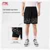 Li-Ning Men's Fitted Logo Print Athletic Shorts AKSV381