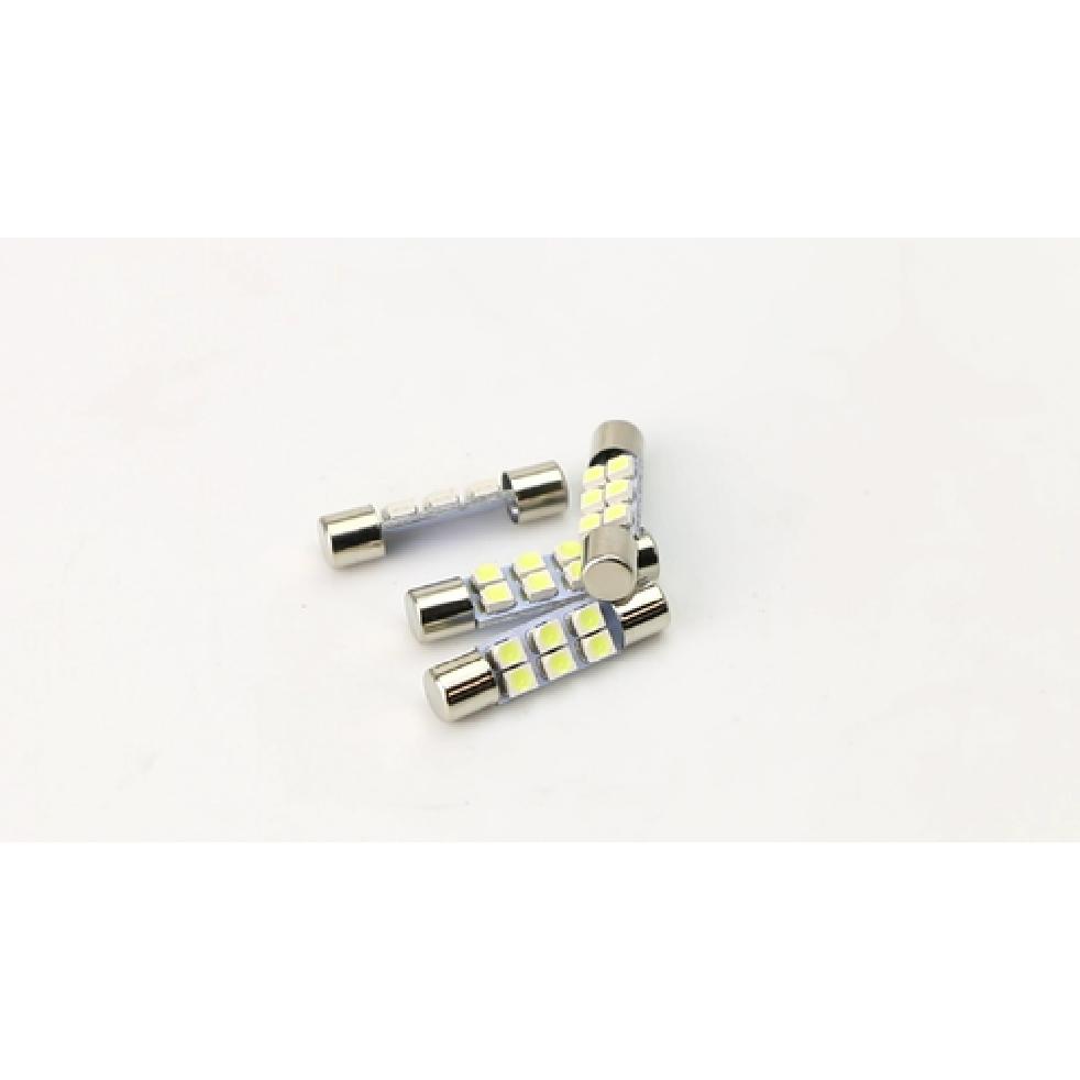 4pc White 6-SMD 29mm 6641 LED Bulbs For Car Sun Visor Flips Vanity Mirror Lights