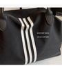 2025 Women's Sporty Korean Striped Minimalist Tote Bag - Large Capacity, Versatile for Travel & Casual Use