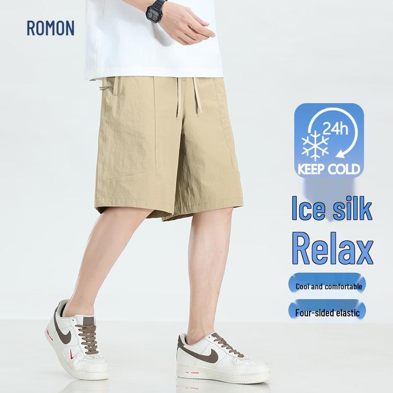 

Romon Men s Ice-Cool Breathable Sports Shorts 4XL