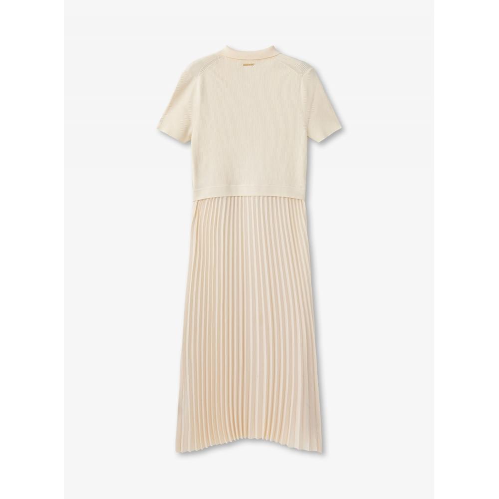 Michael Kors Woven Polo Midi Dress Bone Jf683nc5zv110