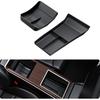 BASENOR -2026 Tesla Model S Model X Lower Center Console Organizer Tray, ert Compartment Under Cupholder Interior Accessories Storage, Fit Model