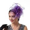 Teaparty Hat Cocktails Party Mesh Hat Hair Clip Female Mesh Flower Fascinator Hat Headpiece Role Play Accessory Headwear