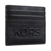 Michael Kors MK Hudson Embossed KORS Logo Pebble Leather Card Holder Women accessories Black 39T4LHDD2O-BLACK