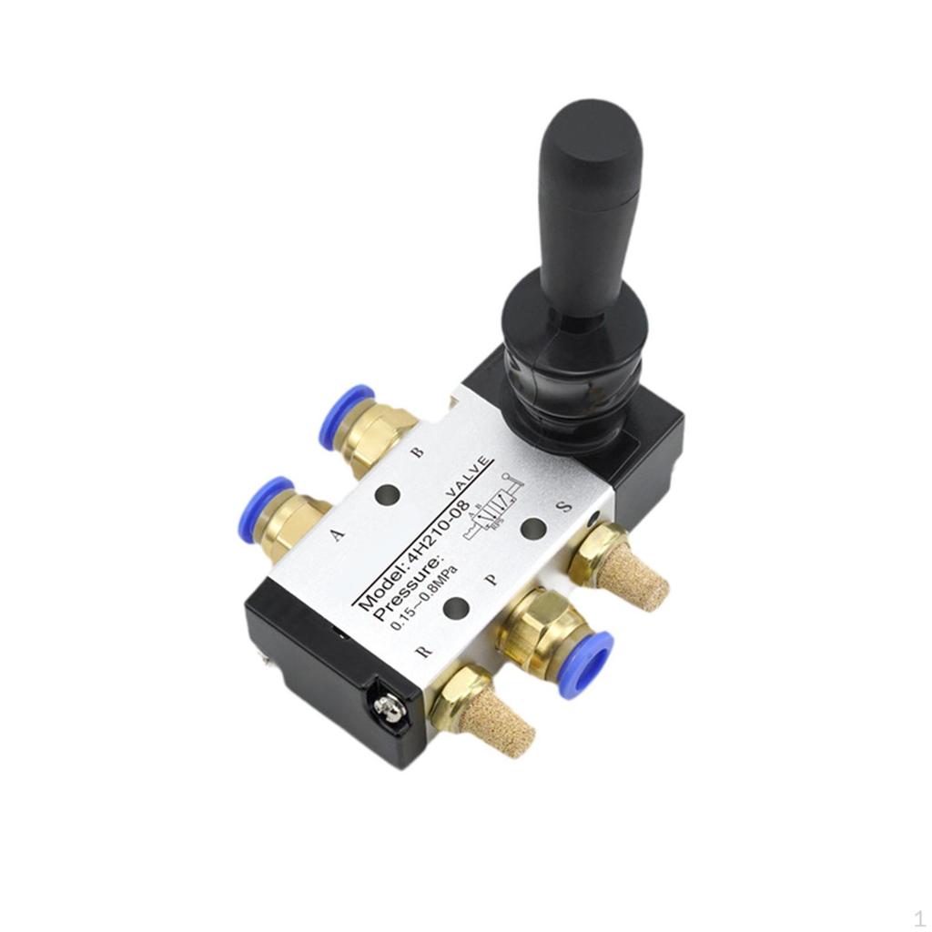 Pneumatic Manual Control Valve 1/4" Thread Accurate Smooth, Leakpoof, Good Sealing,