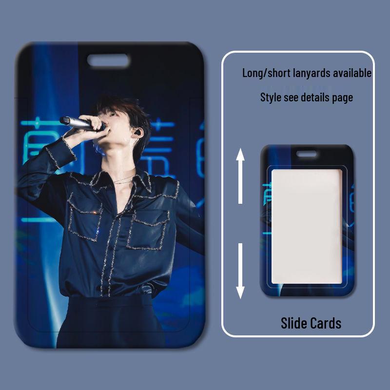 Zhou Keyu Sliding Cover Card Holder for Student ID, Meal Badge, Work Access, or Bus Card.