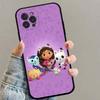 Cute G-Gabbys D-Dollhouse Black Silicone Matte Phone Case For iphone 17 Air 16 15 14 13 12 11 Pro Max Plus Back Cover TPU