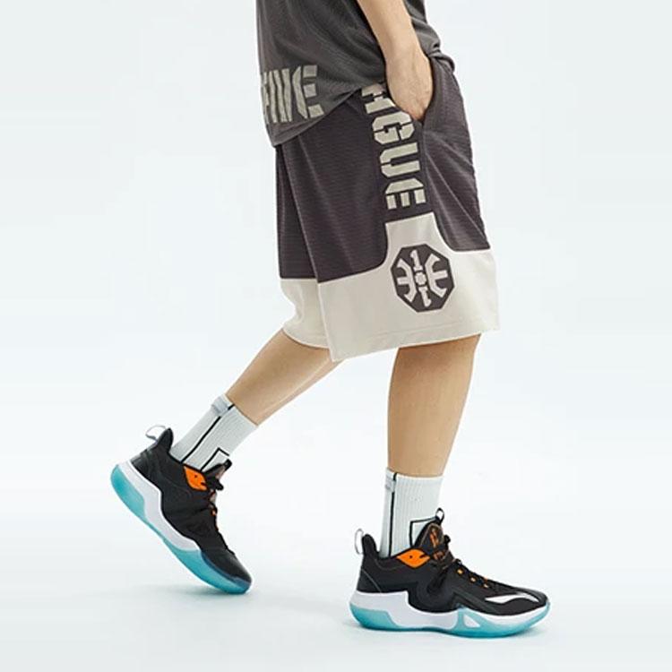 Li Ning Badfive Quick-Dry Sports Basketball Shorts Men Shorts Street-Grey AAPR207-6