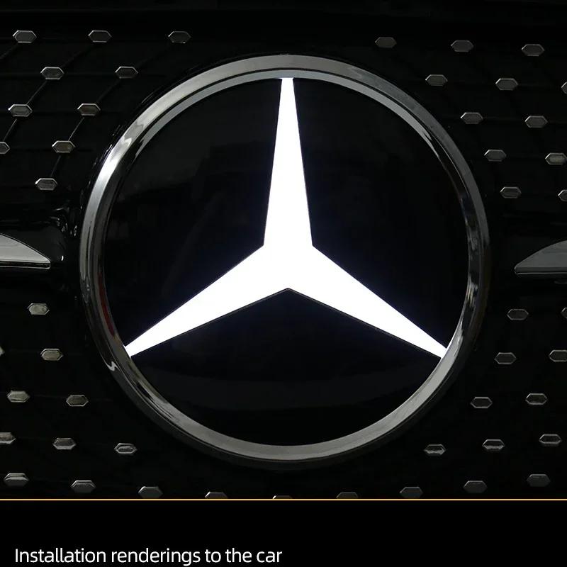 Car Front Grilled Star Emblem LED Illuminated Logo White  Light for Mercedes Benz C117 W204 W205 W213 W253 W166 W176 GLA GLAE