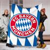 FC Bayern München logo printed throw blanket—soft,warm;versatile blanket for all seasons—perfect as &air-conditioning throw,nap blanket