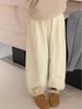 2025 Winter Women's Korean Fleece-Lined Wide-Leg Sweatpants: Fashionable, Warm, Loose, Versatile, and Cuffed Casual Pants.