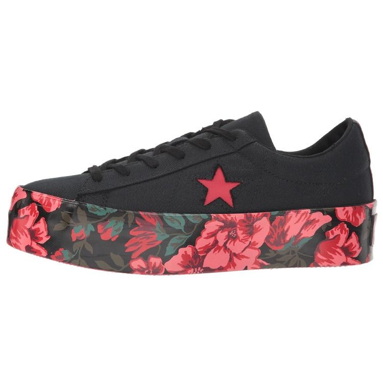 (WMNS) Converse One Star Ox Shoes Black/Red Women s 561766C EU 38