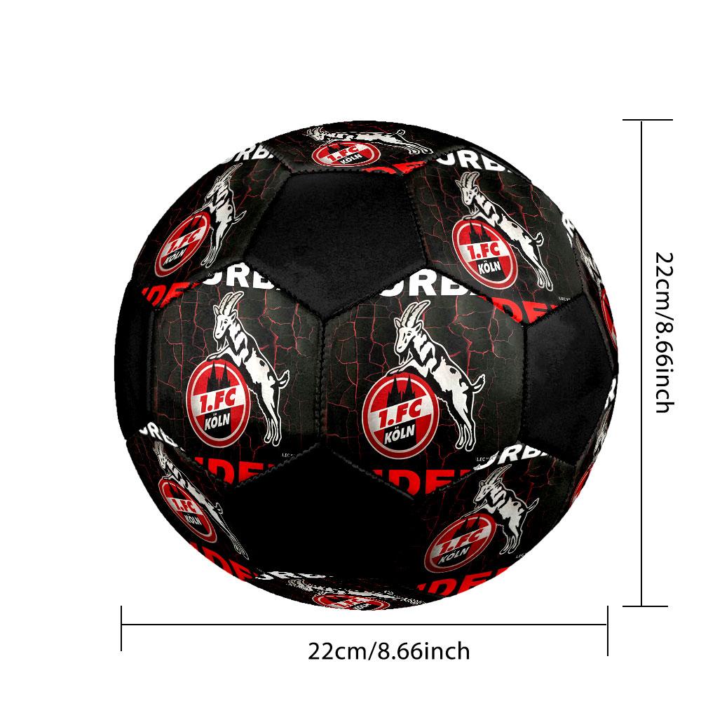 1PC logo FC KÖLN taglia 5 pallone da calcio PrahaPallone da Calcio Indoor Colorato Per Tutte le Età Cucito a Macchina PVC Pronto per la Competizione Resistente Alto Rimbalzo