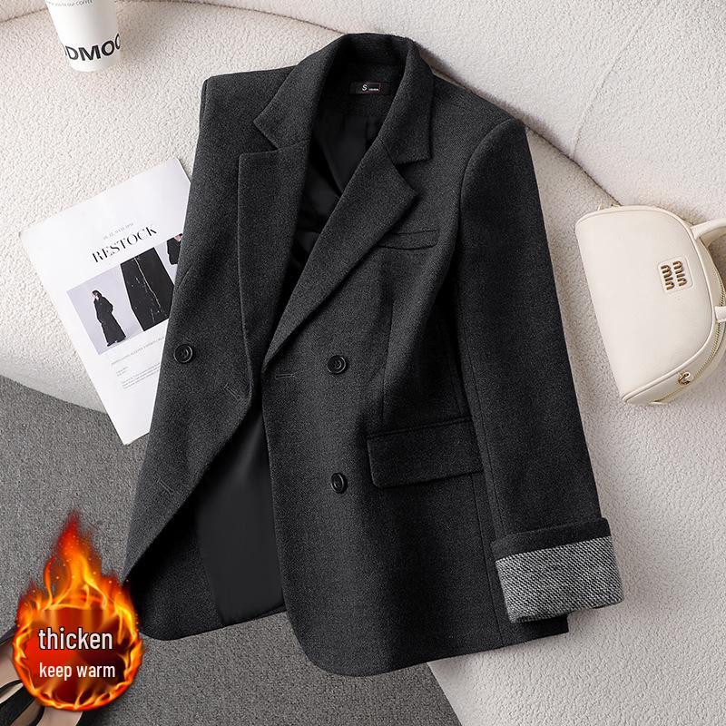 Women's High-End Loose Woolen Winter Suit Jacket 2025