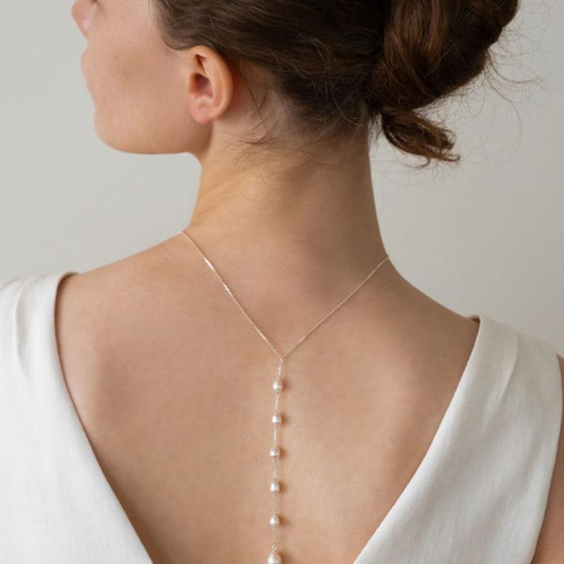 Dawn of Me Selene Long Pearl Necklace