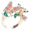 Fashion Butterfly Rings Featuring Vibranting Drip Oil Alloy Construction For Everyday Elegant And Symbolic Charm