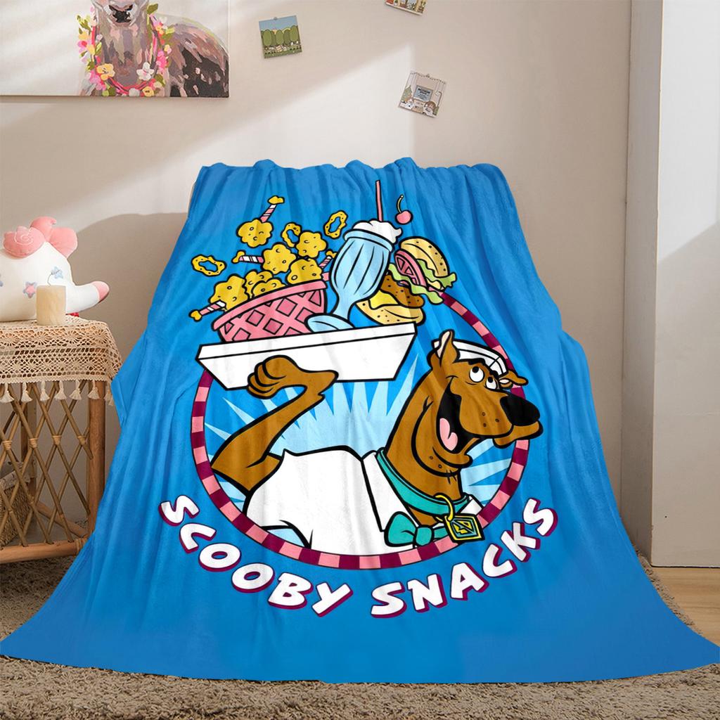 Halloween fantasy comedy adventure cartoon movie Scooby-Doo blanket soft home furnishing nap decoration four seasons warm Sherpa blanket U1