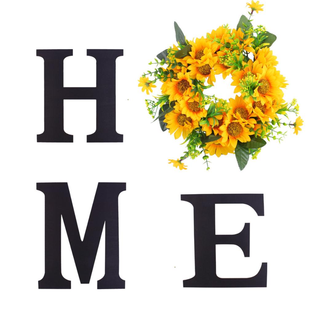 Home Sunflower Home Wall Decor With Lightweight Wooden Sign For Harvest Celebration