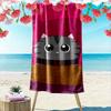 Fluffy Feline Charm. Print Beach Towel, Quick Drying, Suitable for Travel, Outdoor Sports, Jogging, the Beach and Swimming, Gift