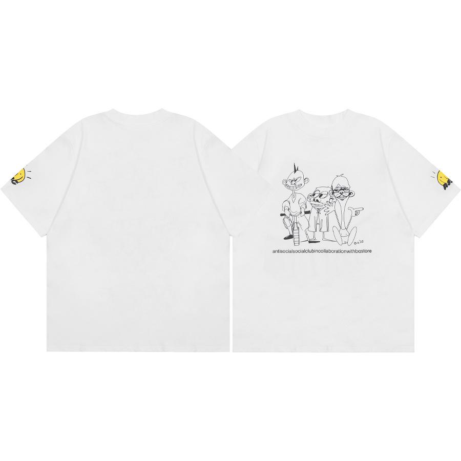 Difference Market Currency ASSC CLUB Hiroshi Fujiwara Lightning Series Printed Men's and Women's Loose Casual Short Sleeve T-Shirt