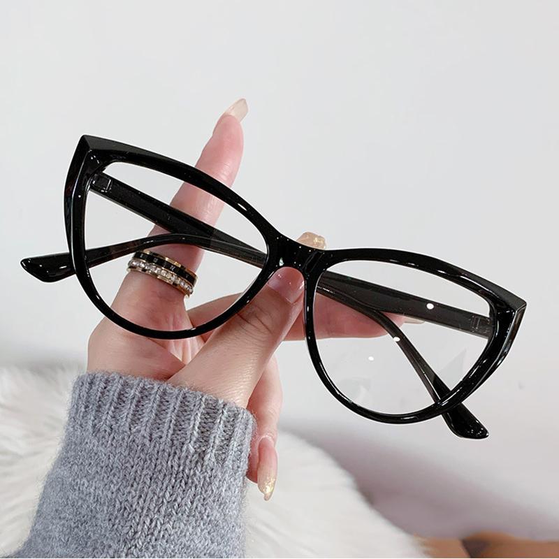 Transparent Cat Eye Computer Glasses Frame Women Men Anti Blue Light Round Eyewear Blocking Optical Spectacle Eyeglasses