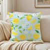 Lemon Fruit Series Cushion Cover Breathable Organic Short Plush Cushion Covers Machine Washable Wrinkle-Resistant Soft Durable