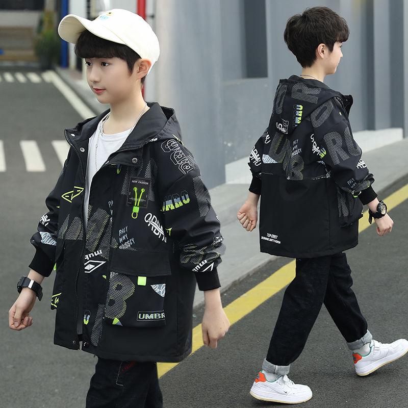 Big Size Boys Coat Jacket Cotton Outerwear Windbreak Perfect Spring Autumn Overcoat High Quality Children's Warm Clothing