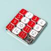 Metal Number Slide 15 Puzzle Red and White Number Sliding Puzzle Educational Learning Games Brain Teaser Puzzle Pocket Slide Funny Number Puzzle