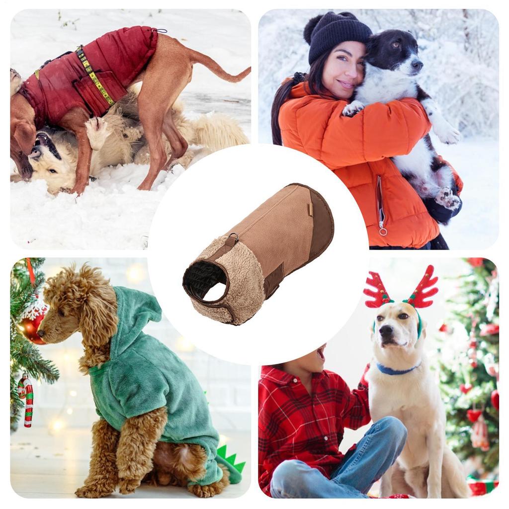 Dog Winter Coat Comfortable Adjustable Pet Costume Warm Dog Coat For Medium Large Puppy Indoor Outdoor Walking Traveling