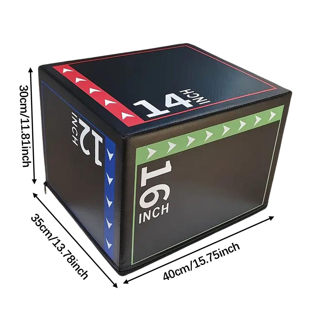 3 in 1 Plyometric Jumping Box Portable Plyo Box Home Gym Strength Training Plyo Case for Fitness Gym Conditioning