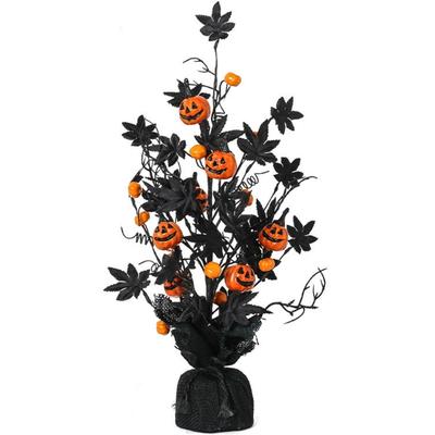 Gruselige Herbst-Kürbisse Ahornblätter Ornament Langlebiger Kunststoff Bastelartikel für Tischdeko Fensterdekorationen