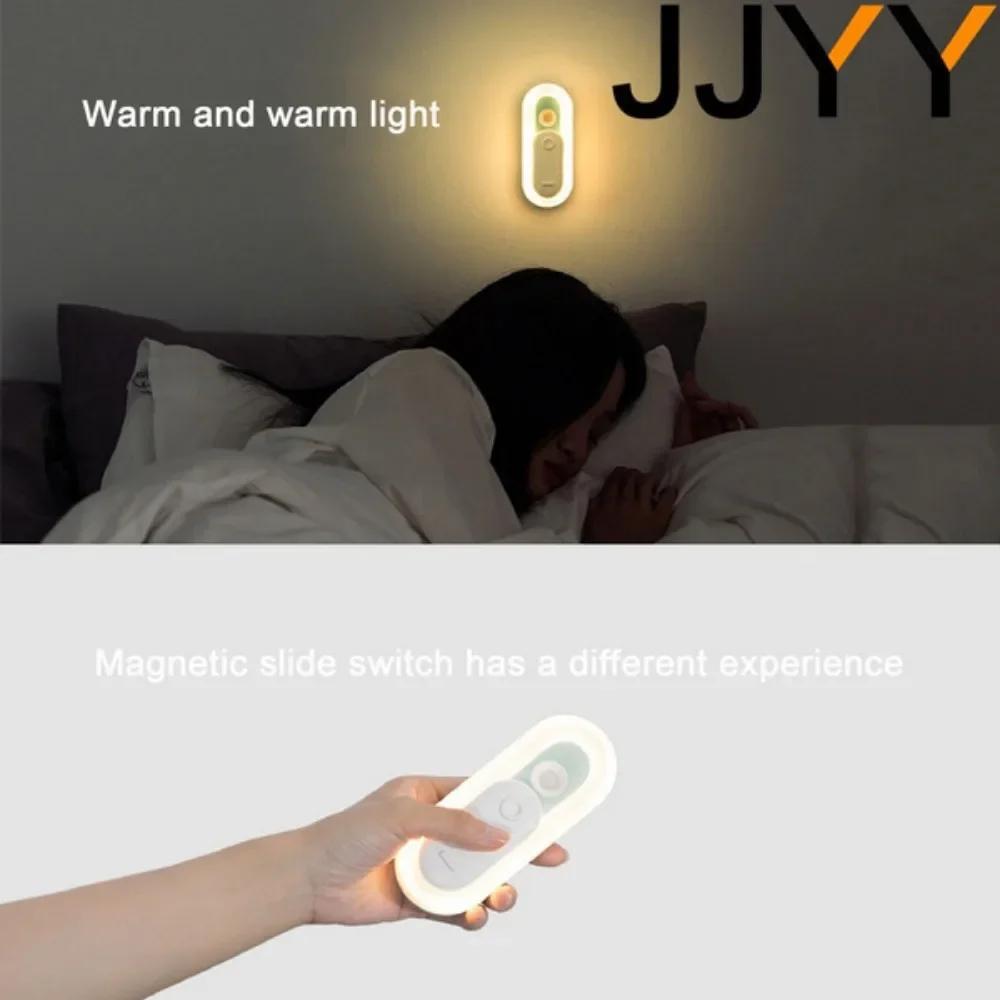 Smart Motion Sensor Night Light USB Rechargeable LED for Bedroom Staircase Corridor Bathroom Home Decor