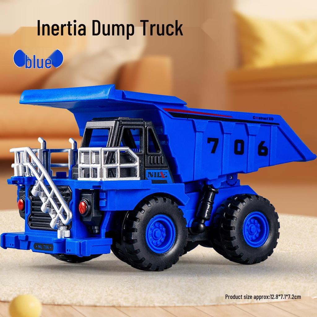 Eylemsizlik Mühendislik Aracı için Damperli Kova ve Forklift Durdurma Arabası Modeli ile Çocuk İtmeli Ekskavatör Oyuncağı.