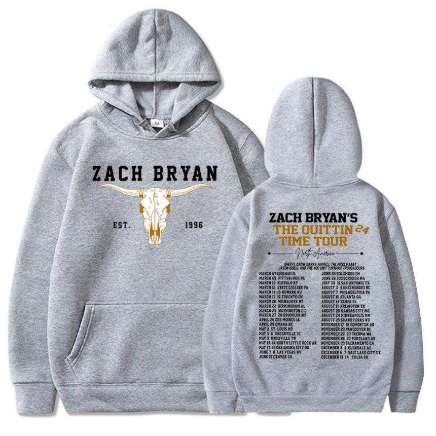 Setwear Zach Bryan The Quittin Time Tour  Hoodie Merch